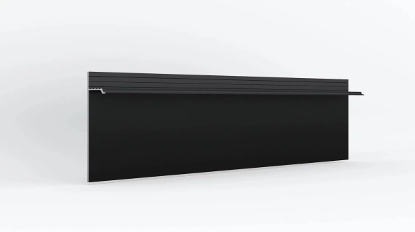 Скрытый плинтус LACONISTIQ REGULAR, под подсветку, черный МУАР RAL9005 (80х13х3000мм)